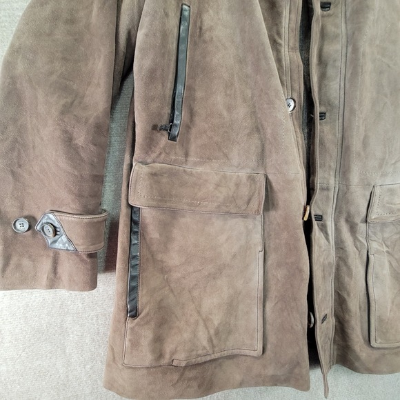 Brioni Bergdorf Goodman Italian Suede Leather Safari Jacket Men EU52/US42 Luxury - Picture 5 of 16